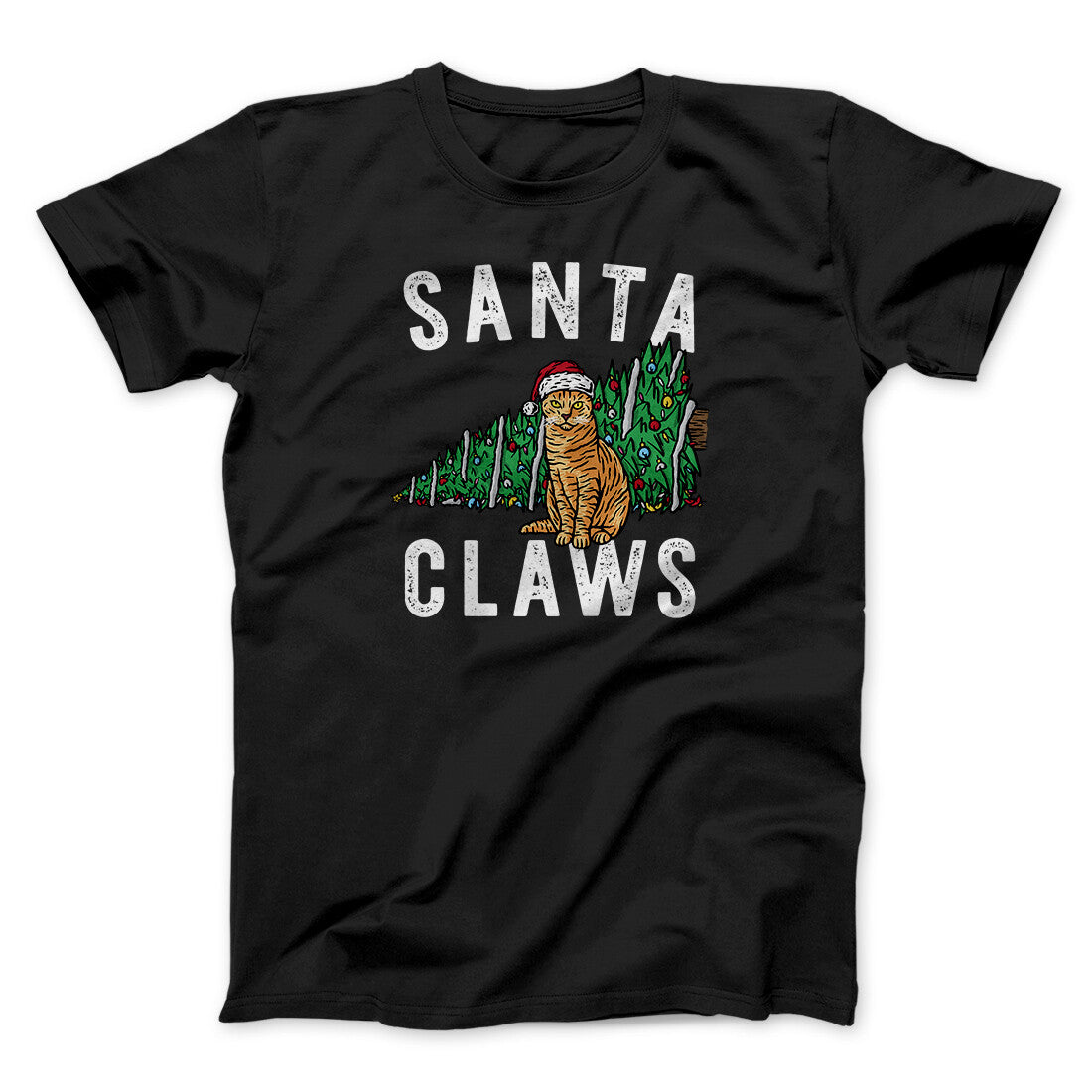 Santa Claws Men/Unisex T-Shirt Black | Funny Shirt from Famous In Real Life