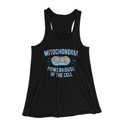 Mitochondria Powerhouse Of The Cell Women's Flowey Racerback Tank Top Black | Funny Shirt from Famous In Real Life