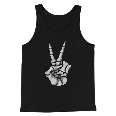 Peace Skeleton Hand Men/Unisex Tank Top Black | Funny Shirt from Famous In Real Life