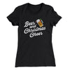 Beer And Christmas Cheer Women's T-Shirt Black | Funny Shirt from Famous In Real Life