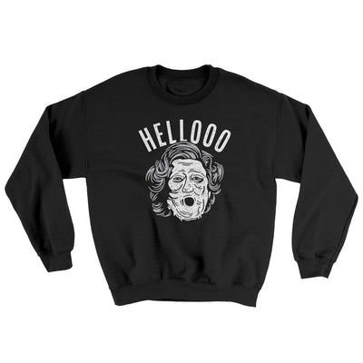 Hellooo! Ugly Sweater Black | Funny Shirt from Famous In Real Life