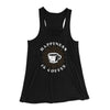 Happiness Is Coffee Women's Flowey Racerback Tank Top Black | Funny Shirt from Famous In Real Life