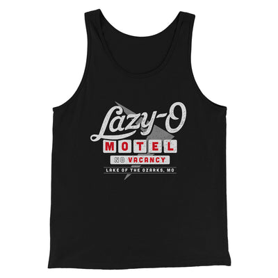 Lazy-O Motel Men/Unisex Tank Top Black | Funny Shirt from Famous In Real Life