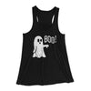 Boo - Ghost Women's Flowey Racerback Tank Top Black | Funny Shirt from Famous In Real Life