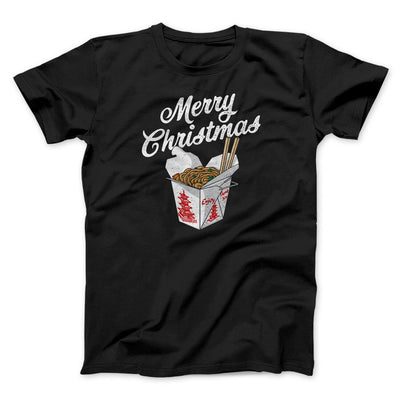 Merry Christmas Takeout Men/Unisex T-Shirt Black | Funny Shirt from Famous In Real Life