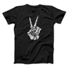 Peace Skeleton Hand Men/Unisex T-Shirt Black | Funny Shirt from Famous In Real Life
