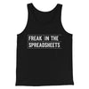 Freak In The Spreadsheets Funny Men/Unisex Tank Top Black | Funny Shirt from Famous In Real Life