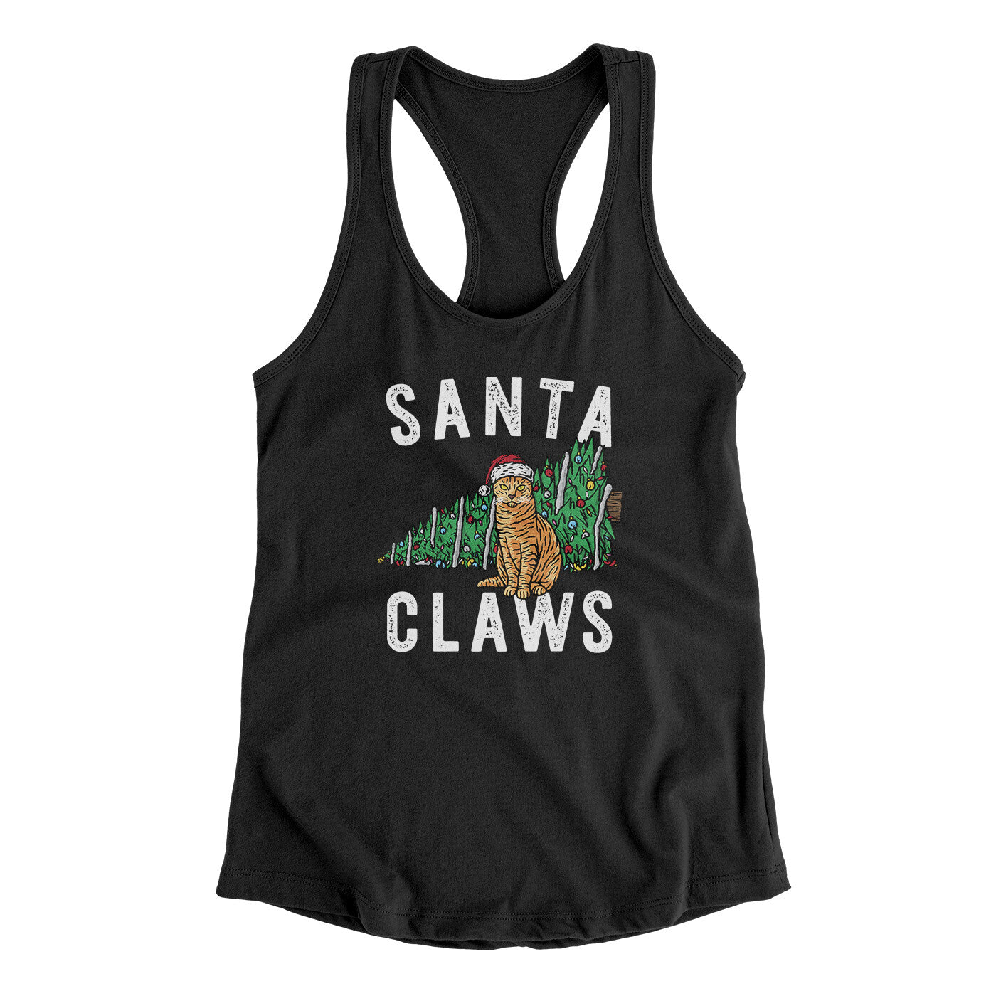 Santa Claws Women's Racerback Tank | Funny Shirt from Famous In Real Life