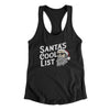 Santa’s Cool List Women's Racerback Tank Black | Funny Shirt from Famous In Real Life