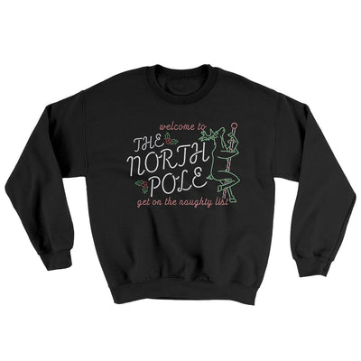 The North Pole Strip Club Ugly Sweater Black | Funny Shirt from Famous In Real Life