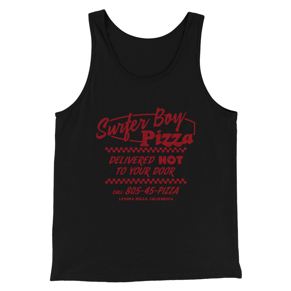 Surfer Boy Pizza Men/Unisex Tank Top | Funny Shirt from Famous In Real Life