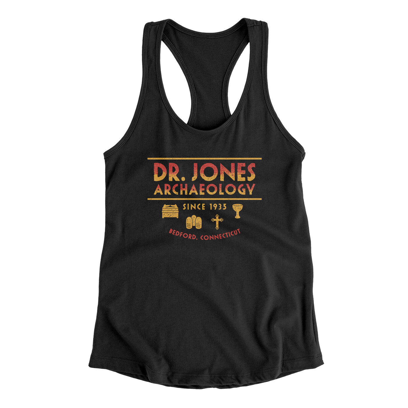 Dr. Jones Archaeology Women's Racerback Tank Black | Funny Shirt from Famous In Real Life