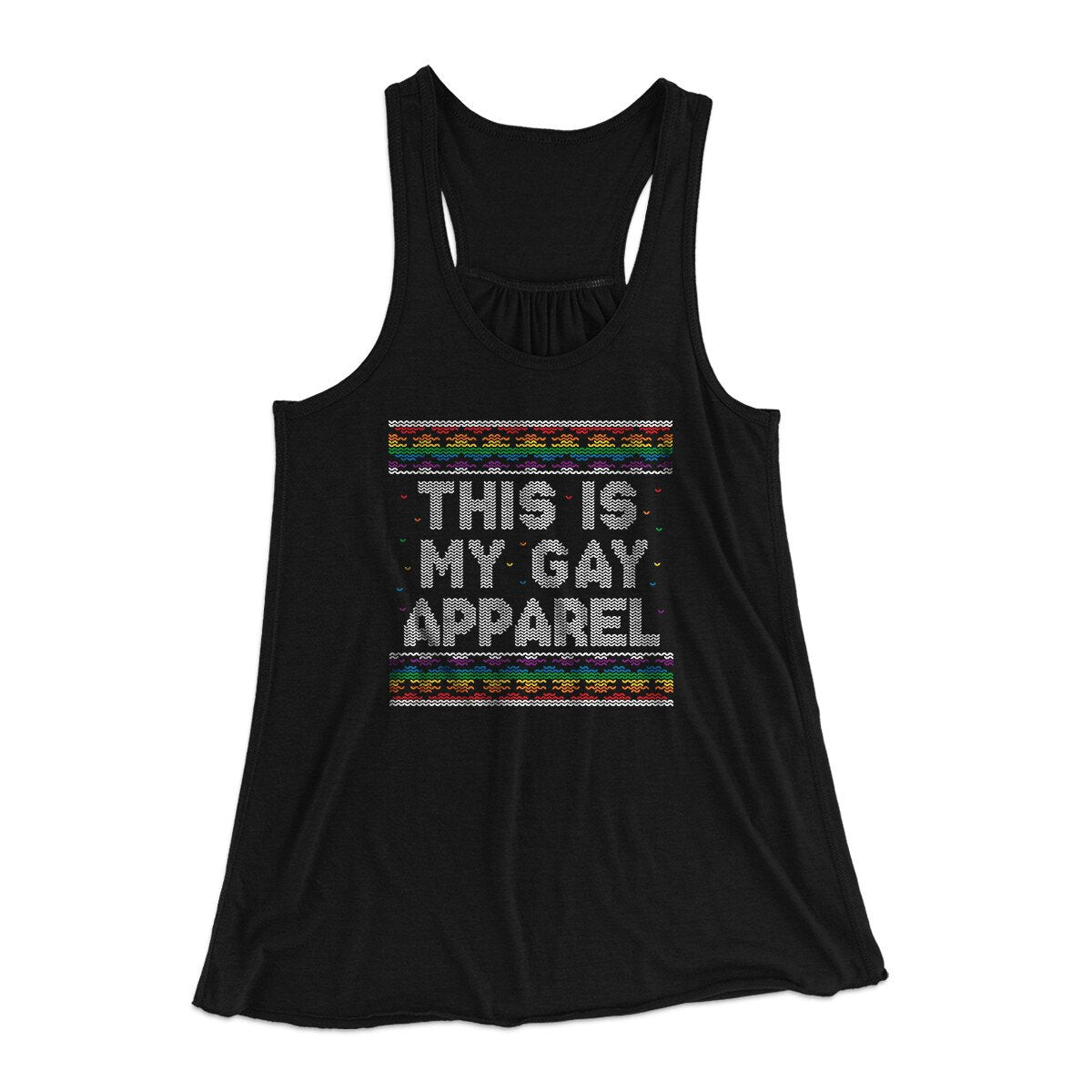 This Is My Gay Apparel Women's Flowey Racerback Tank Top | Funny Shirt from Famous In Real Life