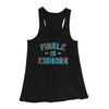Finkle Is Einhorn Women's Flowey Racerback Tank Top Black | Funny Shirt from Famous In Real Life