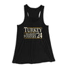 Turkey & Mashed Potatoes 2024 Women's Flowey Racerback Tank Top Black | Funny Shirt from Famous In Real Life