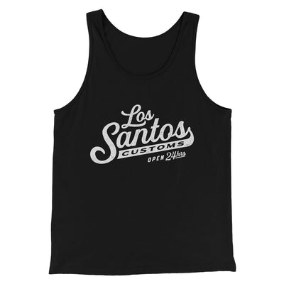 Los Santos Customs Men/Unisex Tank Top Black | Funny Shirt from Famous In Real Life