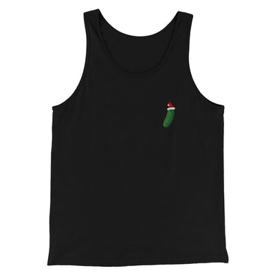 Christmas Pickle Men/Unisex Tank Top Black | Funny Shirt from Famous In Real Life