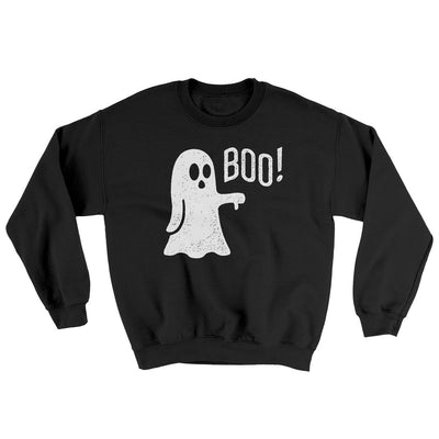 Boo - Ghost Ugly Sweater Black | Funny Shirt from Famous In Real Life