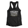 Oxford Comma Appreciation Society Funny Women's Racerback Tank Black | Funny Shirt from Famous In Real Life