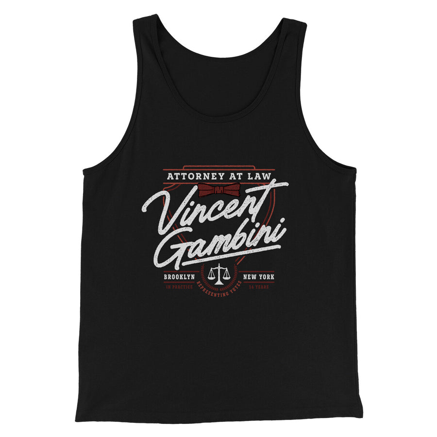 Vincent Gambini Attorney Funny Movie Men/Unisex Tank Top Black | Funny Shirt from Famous In Real Life