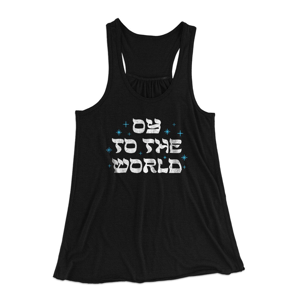Oy To The World Women's Flowey Racerback Tank Top | Funny Shirt from Famous In Real Life