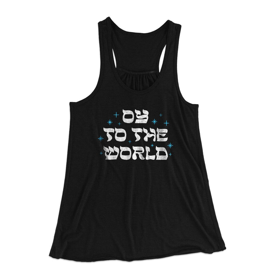 Oy To The World Women's Flowey Racerback Tank Top | Funny Shirt from Famous In Real Life