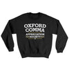 Oxford Comma Appreciation Society Ugly Sweater Black | Funny Shirt from Famous In Real Life