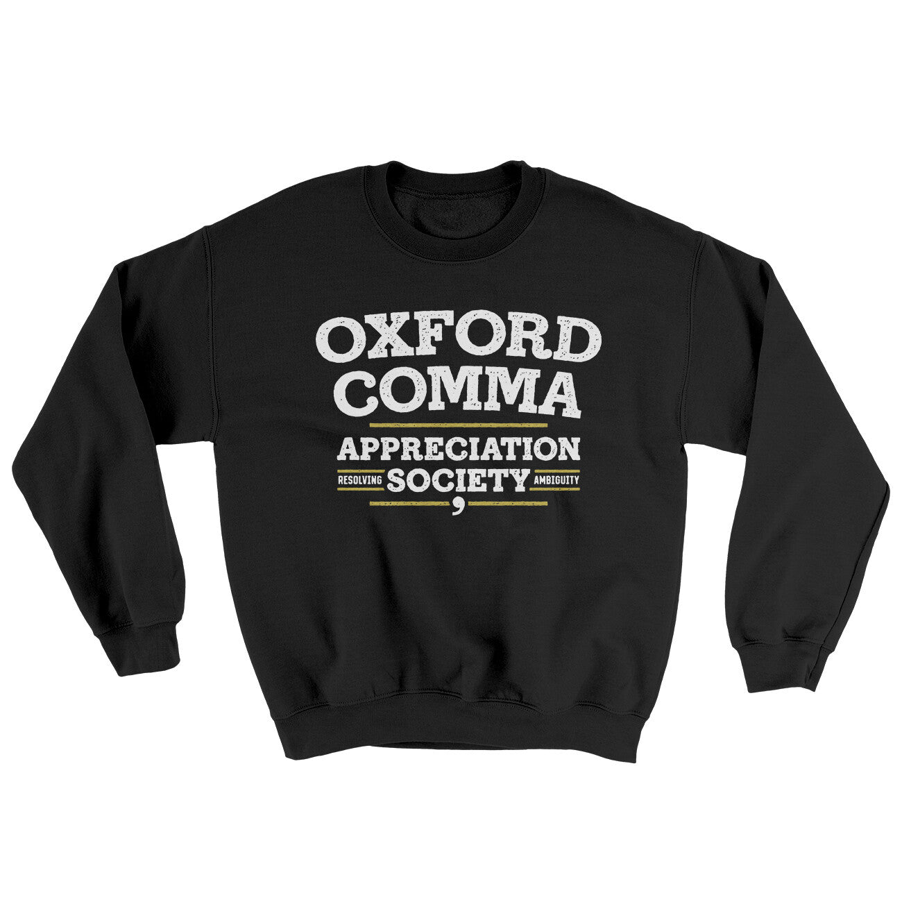 Oxford Comma Appreciation Society Ugly Sweater | Funny Shirt from Famous In Real Life