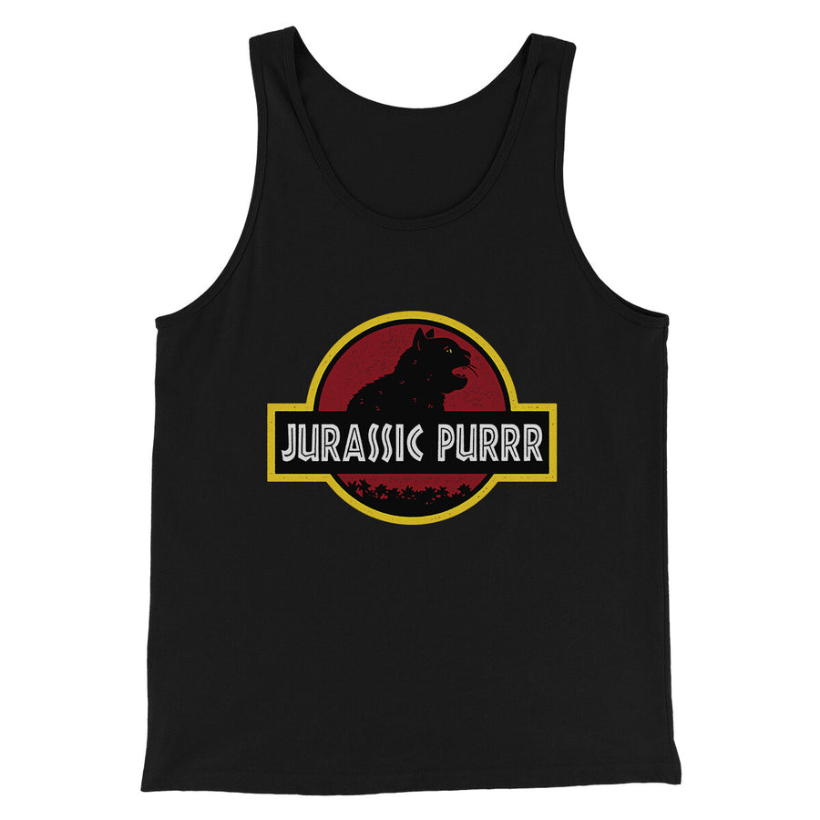 Jurassic Purr Funny Movie Men/Unisex Tank Top | Funny Shirt from Famous In Real Life