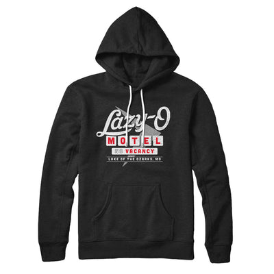 Lazy-O Motel Hoodie Black | Funny Shirt from Famous In Real Life