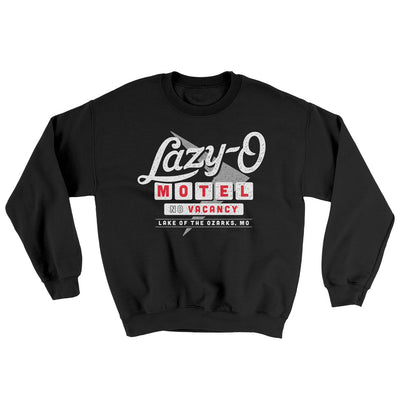 Lazy-O Motel Ugly Sweater Black | Funny Shirt from Famous In Real Life