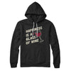 Happiness Is A Glass Of Wine Hoodie Black | Funny Shirt from Famous In Real Life