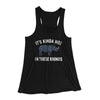 It's Kinda Hot In These Rhinos Women's Flowey Racerback Tank Top Black | Funny Shirt from Famous In Real Life
