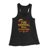 Fire Marshal Bill Fire Safety School Women's Flowey Racerback Tank Top Black | Funny Shirt from Famous In Real Life