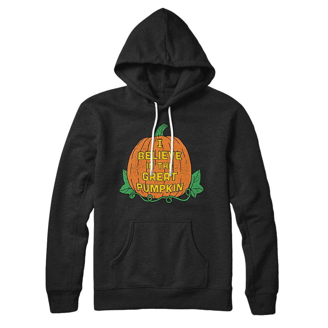 I Believe In The Great Pumpkin Hoodie Black | Funny Shirt from Famous In Real Life