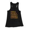 Interview Vampire Names Women's Flowey Racerback Tank Top Black | Funny Shirt from Famous In Real Life