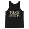 Turkey & Mashed Potatoes 2024 Funny Thanksgiving Men/Unisex Tank Top Black | Funny Shirt from Famous In Real Life