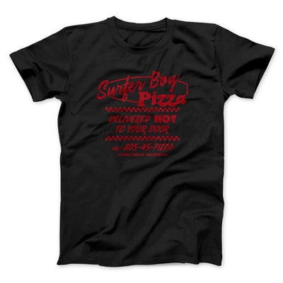 Surfer Boy Pizza Men/Unisex T-Shirt Black | Funny Shirt from Famous In Real Life
