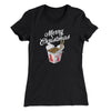 Merry Christmas Takeout Women's T-Shirt Black | Funny Shirt from Famous In Real Life