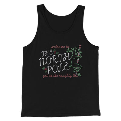 The North Pole Strip Club Men/Unisex Tank Top Black | Funny Shirt from Famous In Real Life
