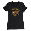 Touchdowns And Turkeys Funny Thanksgiving Women's T-Shirt Black | Funny Shirt from Famous In Real Life