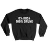 0 Percent Irish, 100 Percent Drunk Ugly Sweater Black | Funny Shirt from Famous In Real Life