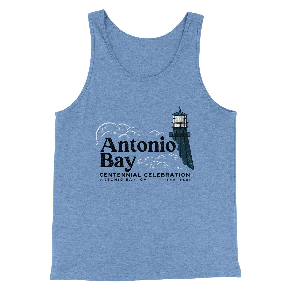 Antonio Bay Centennial Funny Movie Men/Unisex Tank Top Blue TriBlend | Funny Shirt from Famous In Real Life