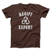 Regift Expert Men/Unisex T-Shirt Brown | Funny Shirt from Famous In Real Life