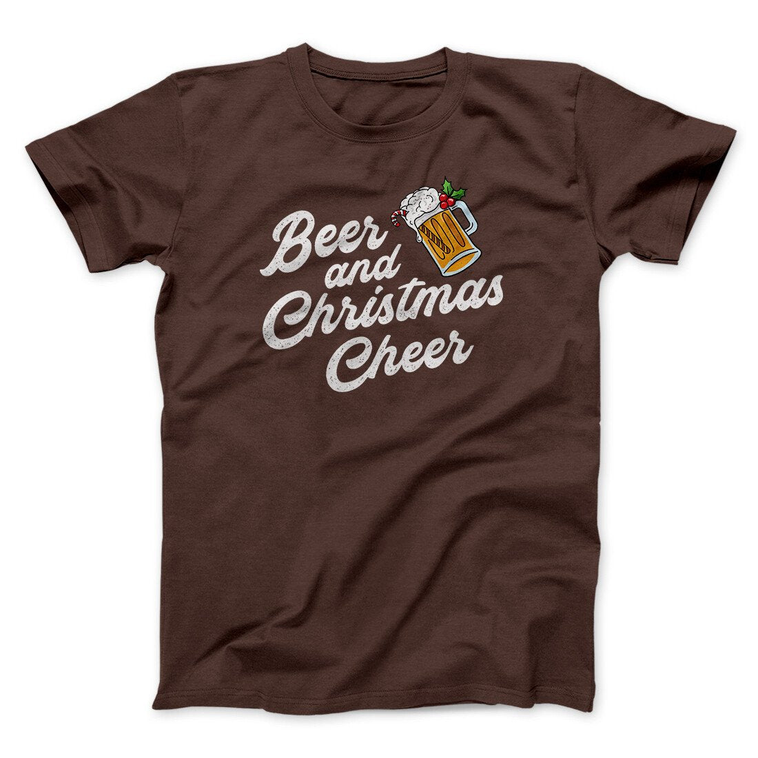 Beer And Christmas Cheer Men/Unisex T-Shirt | Funny Shirt from Famous In Real Life