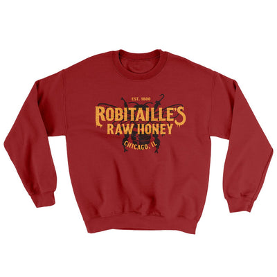 Robitaille's Raw Honey Ugly Sweater Cardinal Red | Funny Shirt from Famous In Real Life