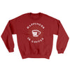 Happiness Is Coffee Ugly Sweater Cardinal Red | Funny Shirt from Famous In Real Life