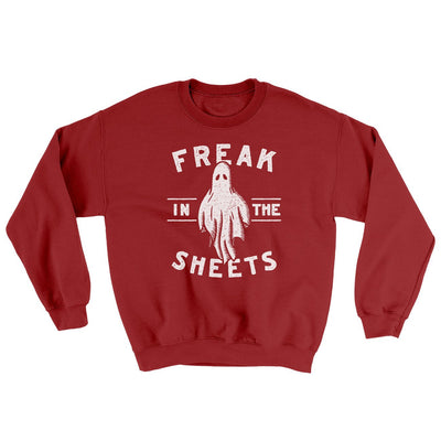 Freak In The Sheets Ugly Sweater Cardinal Red | Funny Shirt from Famous In Real Life