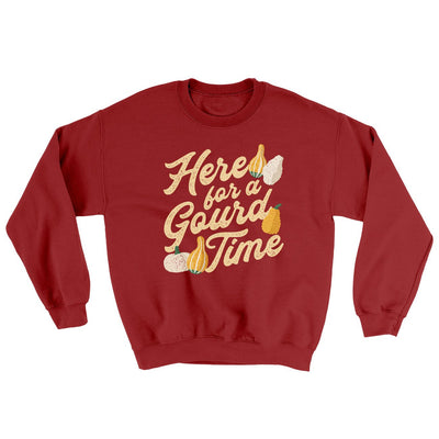 Here For A Gourd Time Ugly Sweater Cardinal Red | Funny Shirt from Famous In Real Life