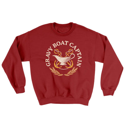 Gravy Boat Captain Ugly Sweater Cardinal Red | Funny Shirt from Famous In Real Life
